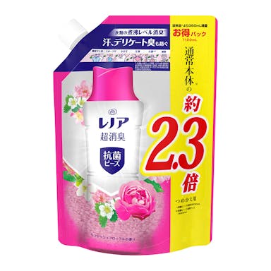 P＆G レノア超消臭抗菌ビーズ リフレッシュフローラルの香り 詰替 特大 1120ml(販売終了)