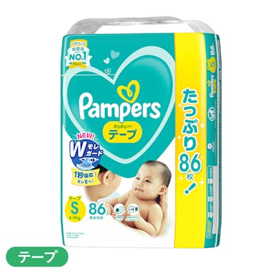 P＆G パンパース さらさらケア テープ Sサイズ(4～8kg) 86枚(販売終了)