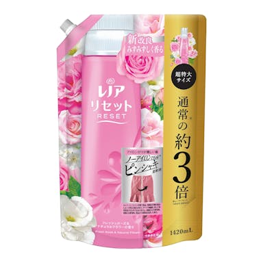 P＆G レノアリセット フレッシュローズ＆ナチュラルフラワーの香り 詰替 超特大 1420ml