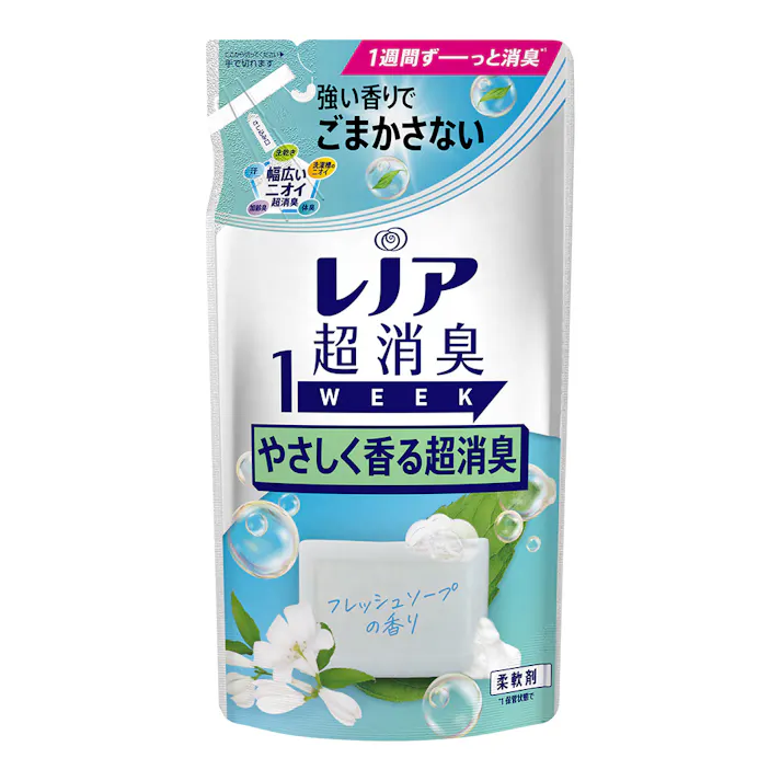 レノア 超消臭 1WEEK やさしく香る超消臭 フレッシュソープの香り 詰替 380ml (販売終了)