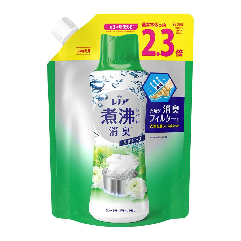 P＆G レノア 煮沸レベル消臭 抗菌ビーズ ウォータリーグリーンの香り 詰替 特大 970ml(販売終了) | 洗濯洗剤 通販 |  ホームセンターのカインズ