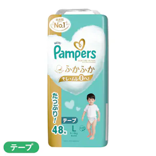 パンパース 肌へのいちばんパンツ肌イチテープ ウルトラジャンボ Lサイズ(9~14kg) 48枚 (販売終了)