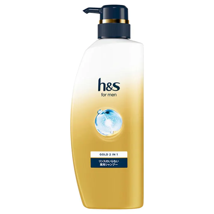 h&s for men ゴールド 2in1 リンスのいらない 薬用シャンプー 350ml