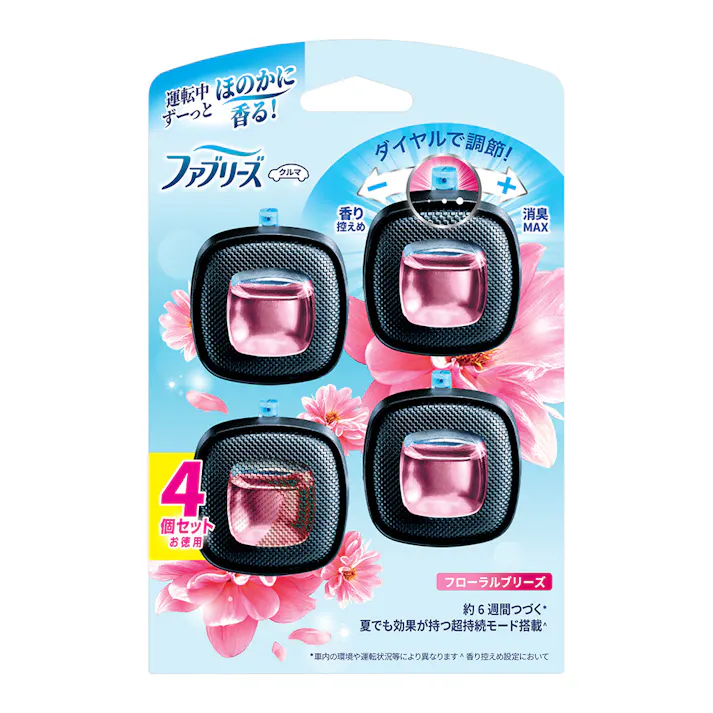 ファブリーズ クルマ イージークリップ フローラルブリーズ 4個入