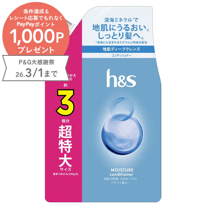 h&s モイスチャー コンディショナー 詰替 超特大