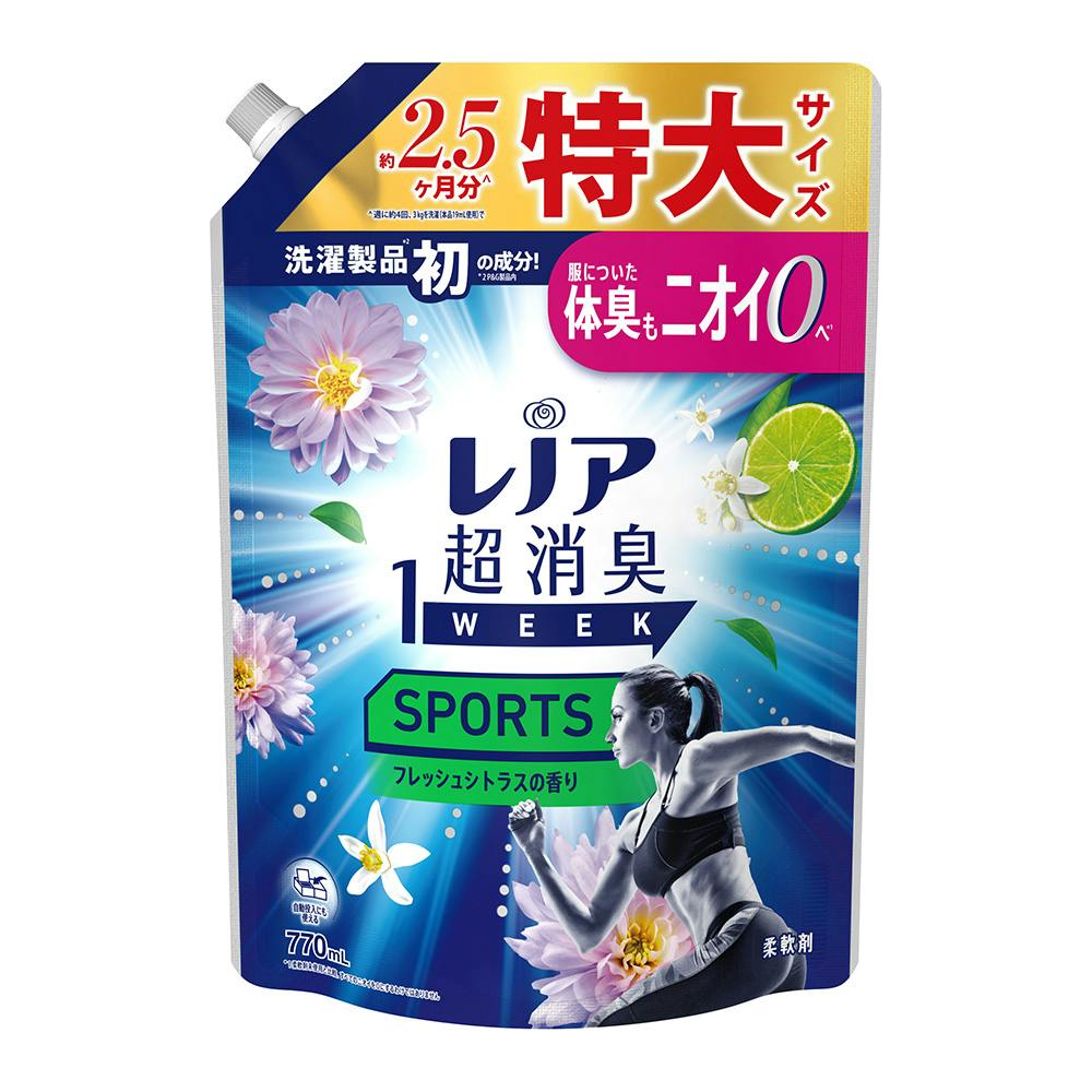 レノア 超消臭 スポーツ フレッシュシトラスの香り 770ml | 洗濯洗剤