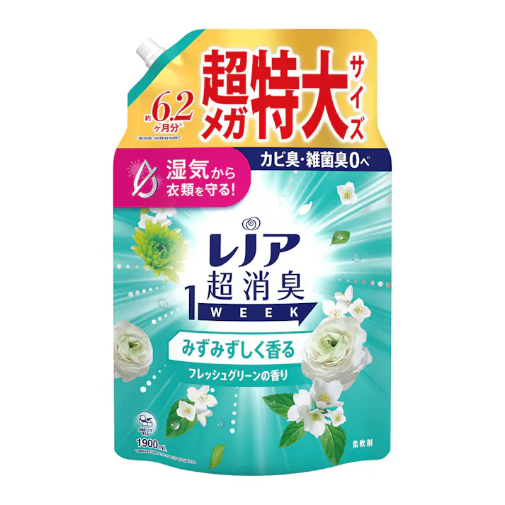 レノア 超消臭 1WEEK フレッシュグリーンの香り 超メガ特大サイズ 詰替 1900ml