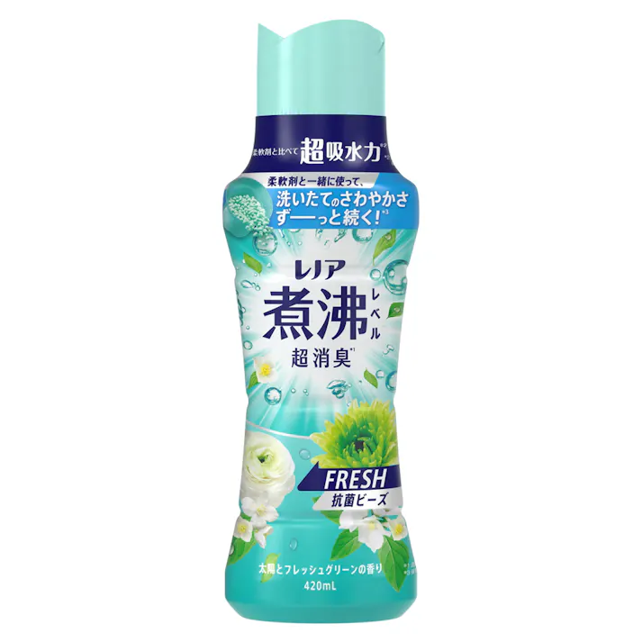 レノア 煮沸レベル超消臭 抗菌ビーズ 太陽とフレッシュグリーンの香り 本体 420ml