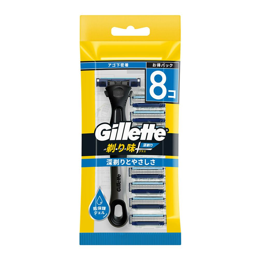 ジレット 剃り味＋深剃り 7B ホルダー付 カミソリ（男性用）