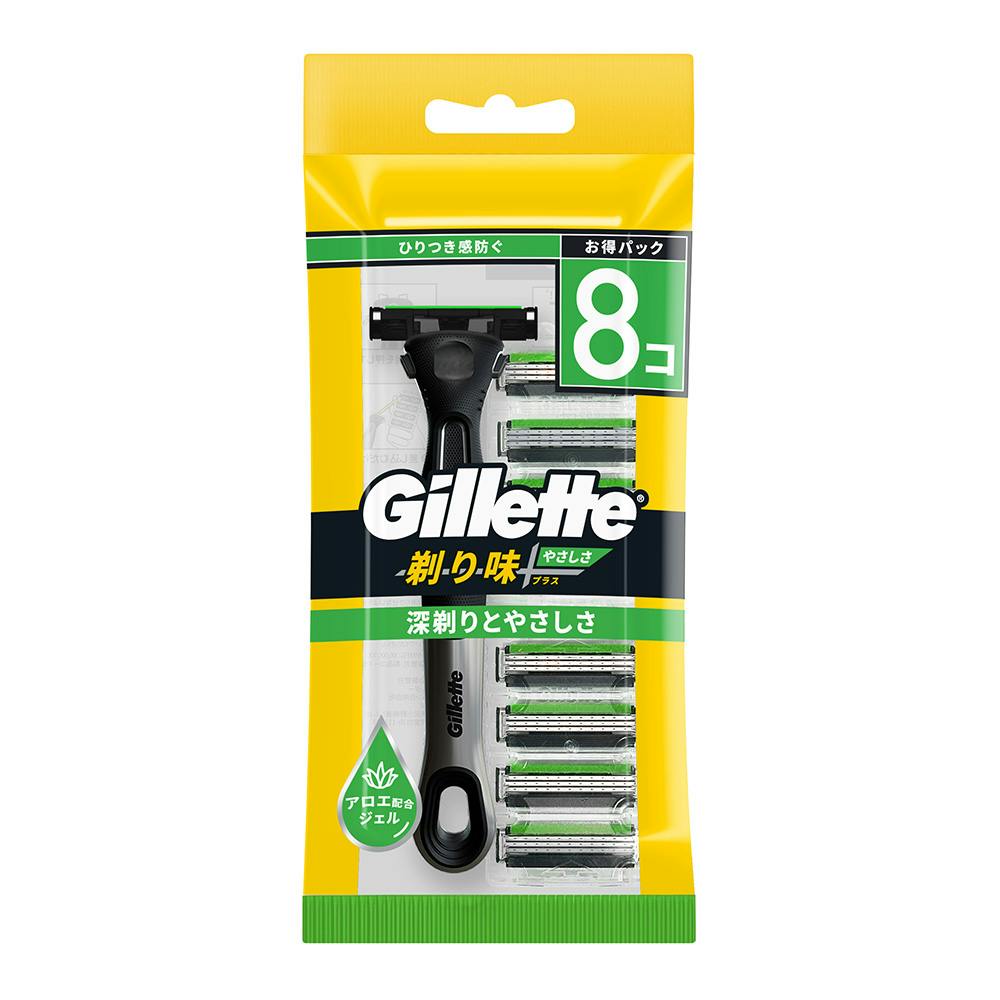 ジレット 剃り味＋やさしさ 7B ホルダー付 カミソリ（男性用）