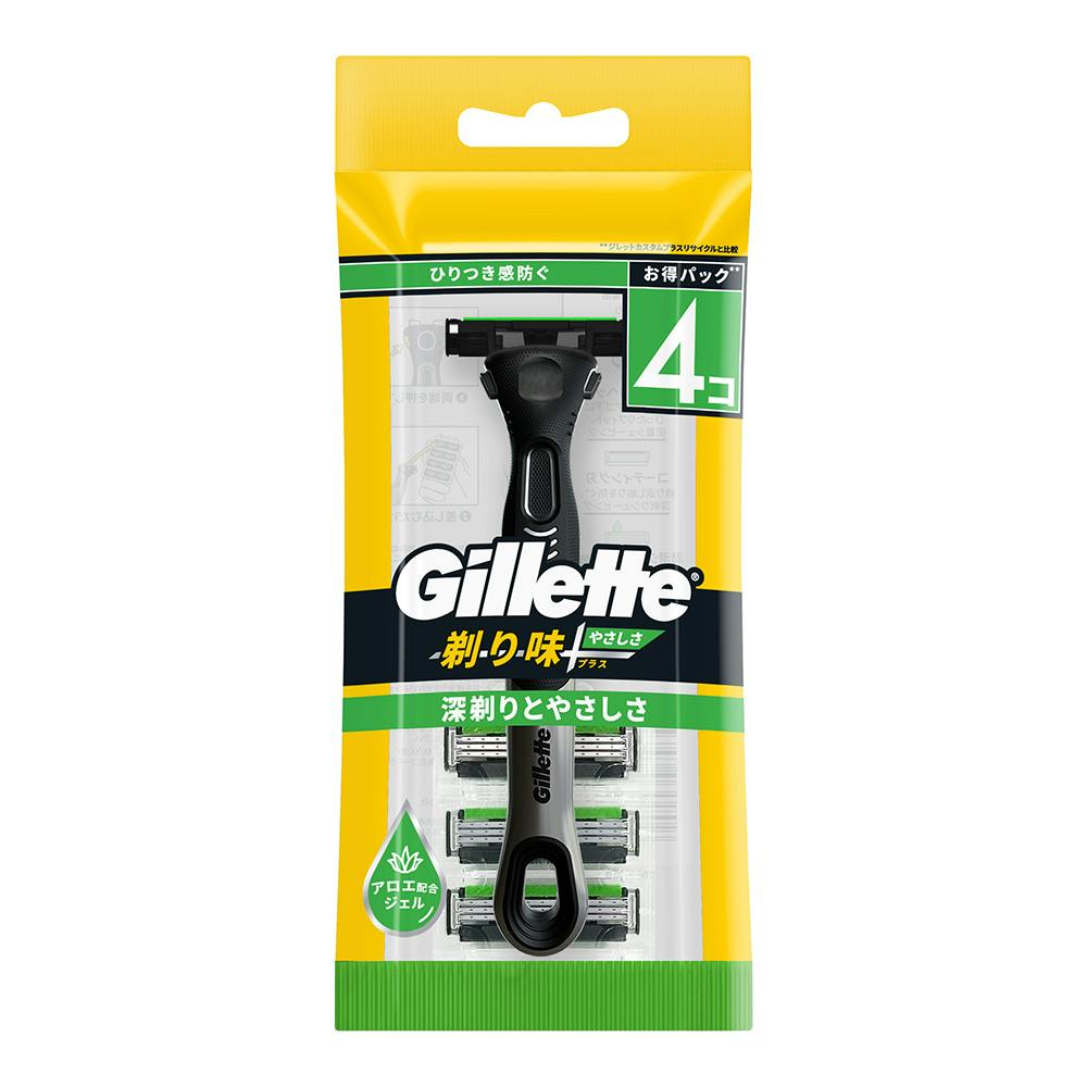 ジレット 剃り味＋やさしさ 3B ホルダー付 カミソリ（男性用）