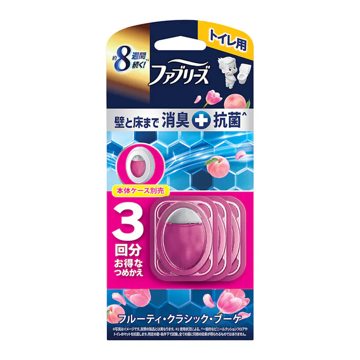ファブリーズ トイレ用 消臭剤+抗菌 フルーティ・クラシック・ブーケ 詰替 1パック(3回分)