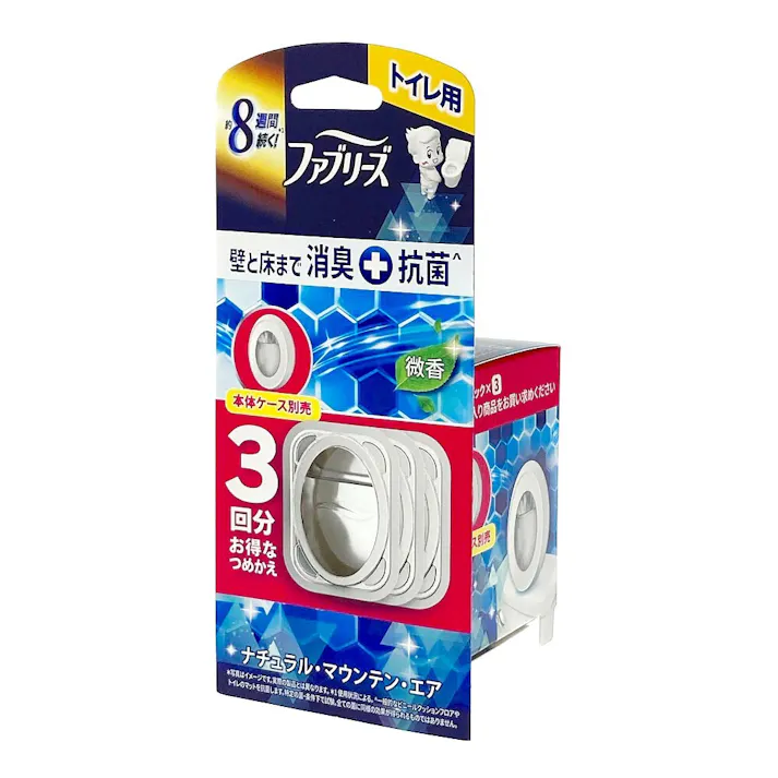 ファブリーズ トイレ用 消臭剤+抗菌 ナチュラル・マウンテン・エア 詰替 1パック(3回分)