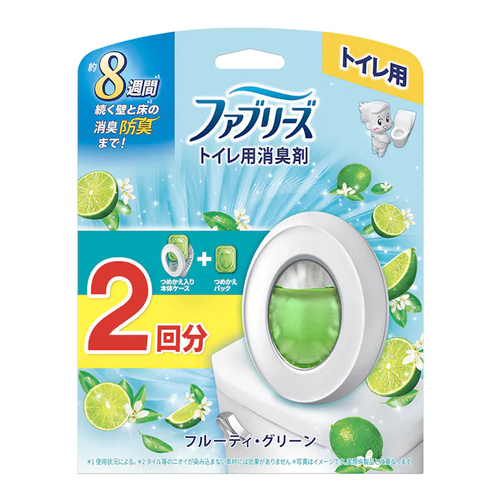 ファブリーズ トイレ用消臭剤 フルーティ・グリーン 2回分