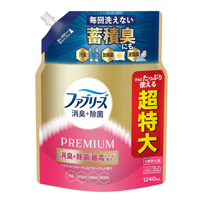 ファブリーズ プレミアム パステルフローラル&ブロッサムの香り 詰替 1240ml