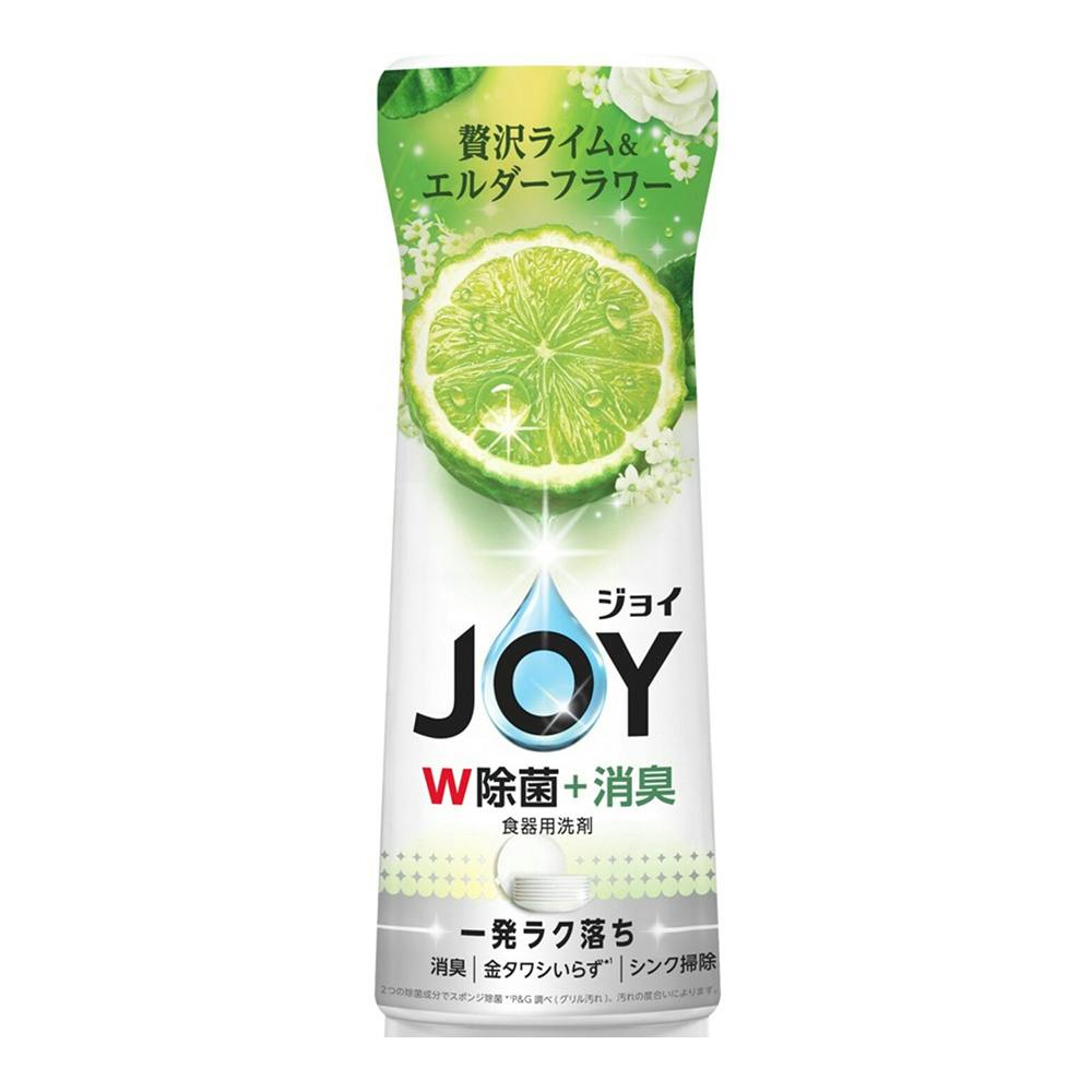 ジョイ W除菌+消臭 食器用洗剤 贅沢ライム＆エルダーフラワー 逆さボトル 290ml