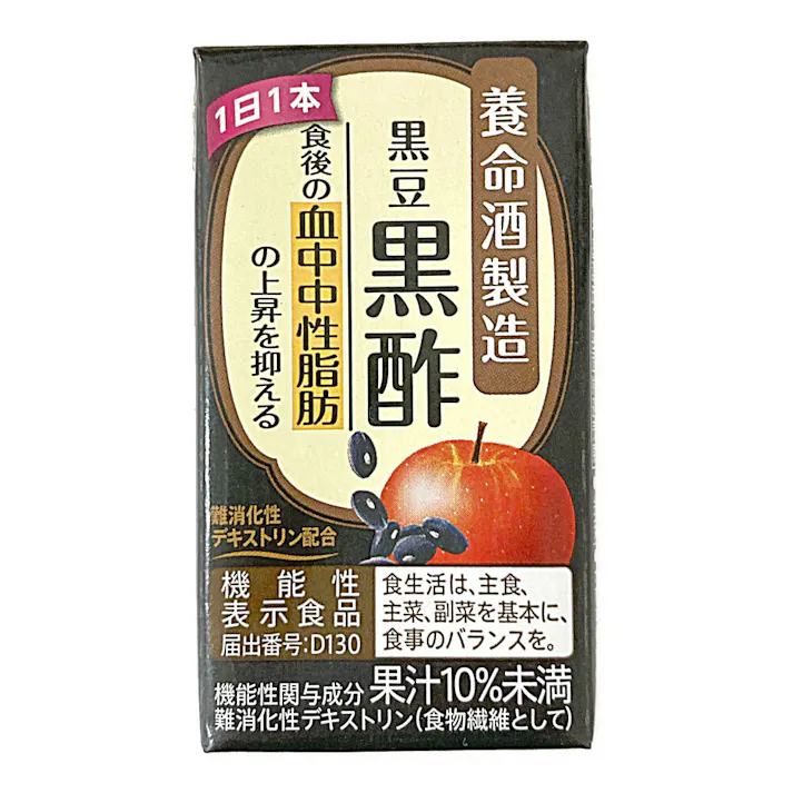【ケース販売】養命酒製造 黒豆黒酢 125ml×18本