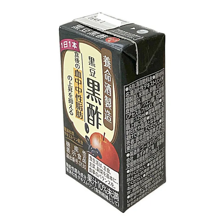 【ケース販売】養命酒製造 黒豆黒酢 125ml×18本