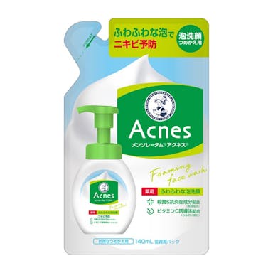 ロート製薬 メンソレータムアクネス 薬用ふわふわな泡洗顔 つめかえ用 140ml