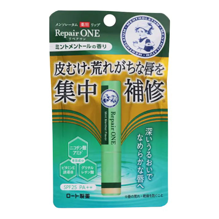 ロート製薬 メンソレータム 薬用リップ リペアワン ミントメントールの香り 2.3g