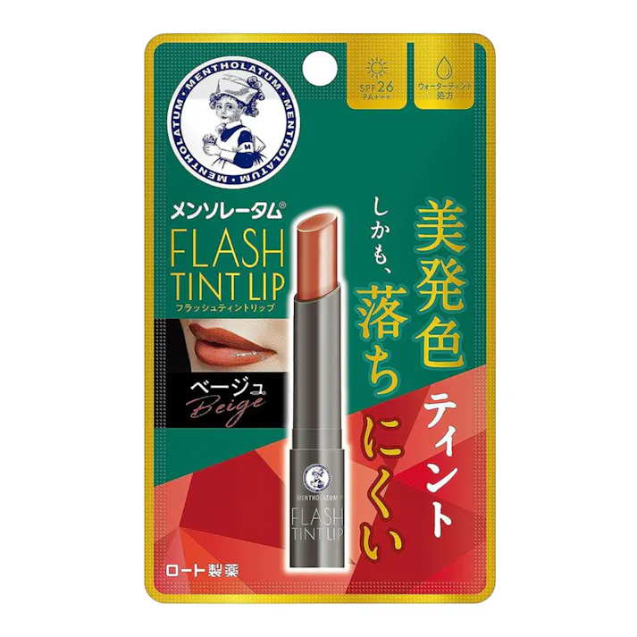 ロート製薬 メンソレータム フラッシュティントリップ ベージュ 2g