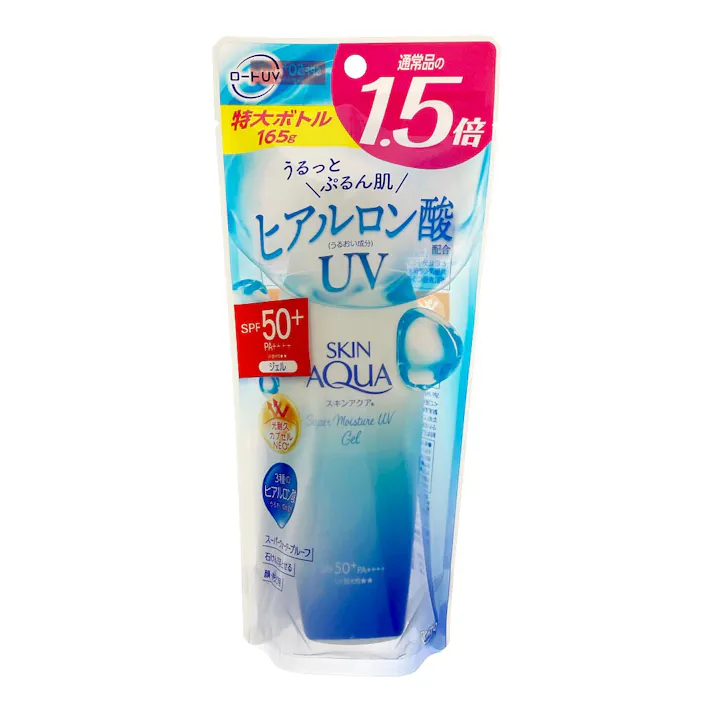ロート製薬 スキンアクア スーパーモイスチャーUVジェル SPF50+ PA++++ 165g 顔 からだ