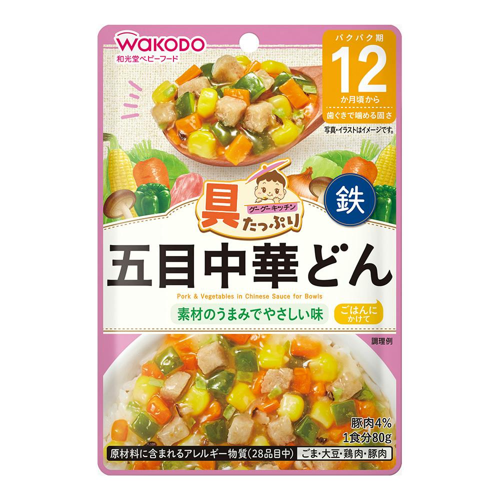 アサヒグループ食品 和光堂 具たっぷりグーグーキッチン 五目中華どん 80g ベビーフード アサヒグループ食品 和光堂 具たっぷりグーグーキッチン 五目中華どん 80g ベビーフード