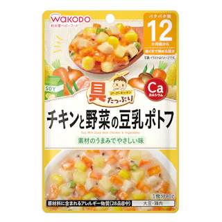 アサヒグループ食品 和光堂 具たっぷりグーグーキッチン チキンと野菜の豆乳ポトフ 80g