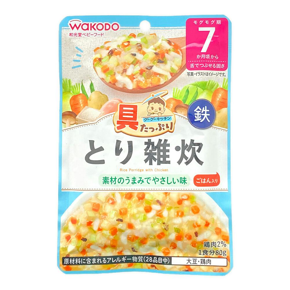 アサヒグループ食品 和光堂 具たっぷりグーグーキッチン とり雑炊 80g ベビーフード アサヒグループ食品 和光堂 具たっぷりグーグーキッチン とり雑炊 80g ベビーフード