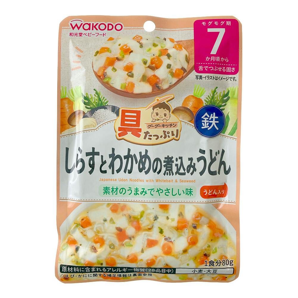 アサヒ 具たっぷり しらすとわかめの煮込みうどん ベビーフード アサヒ 具たっぷり しらすとわかめの煮込みうどん ベビーフード