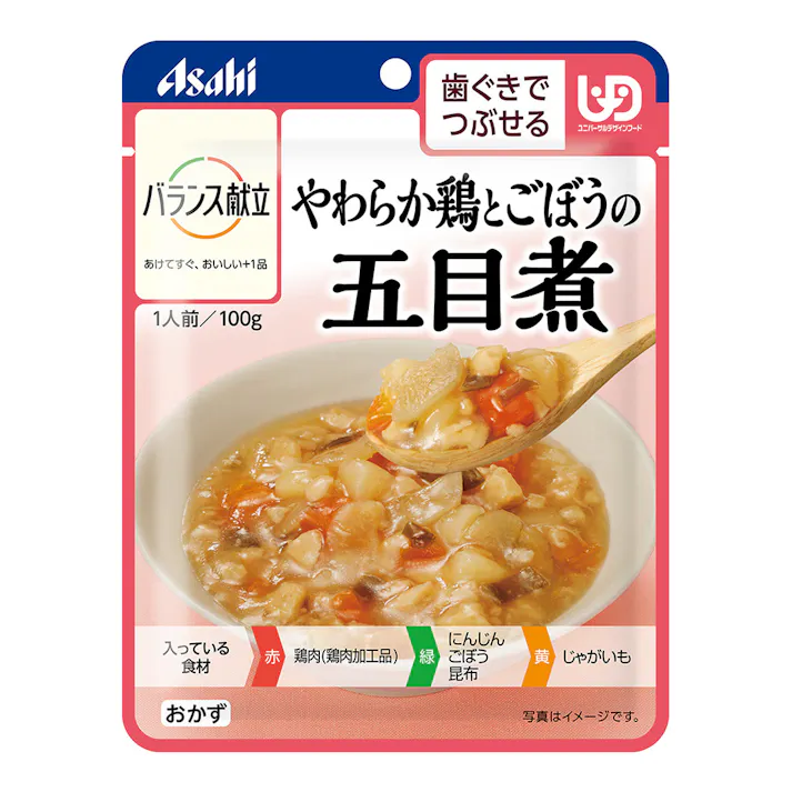 アサヒグループ食品 バランス献立 やわらか鶏とごぼうの五目煮 100g
