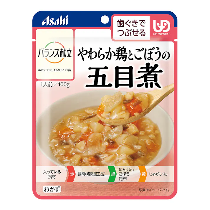 アサヒグループ食品 バランス献立 やわらか鶏とごぼうの五目煮 100g