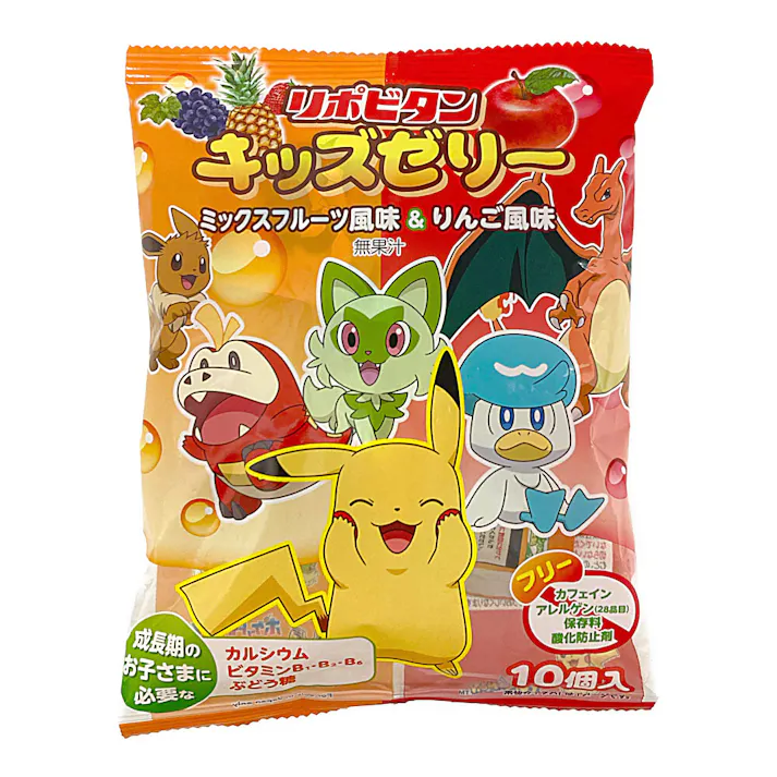 リポビタンキッズゼリー ひとくちタイプ ミックスフルーツ風味&りんご風味 10個