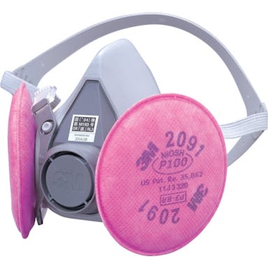 【CAINZ-DASH】スリーエム　ジャパン安全衛生製品事業部 取替式防じんマスク（ＲＬ３国家検定合格品）　６０００／２０９１－ＲＬ３　Ｌサイズ 6000/2091-RL3L【別送品】