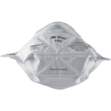 【CAINZ-DASH】スリーエム　ジャパン安全衛生製品事業部 Ｖフレックス［［ＴＭ上］］　折りたたみ式防護マスク　９１０５　Ｎ９５　レギュラー　５０枚／１箱【別送品】