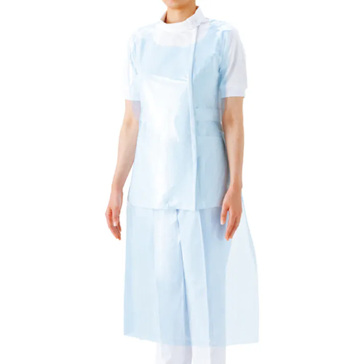 【CAINZ-DASH】サラヤ プラスチックエプロン袖なしブルー (50枚入) 51063【別送品】