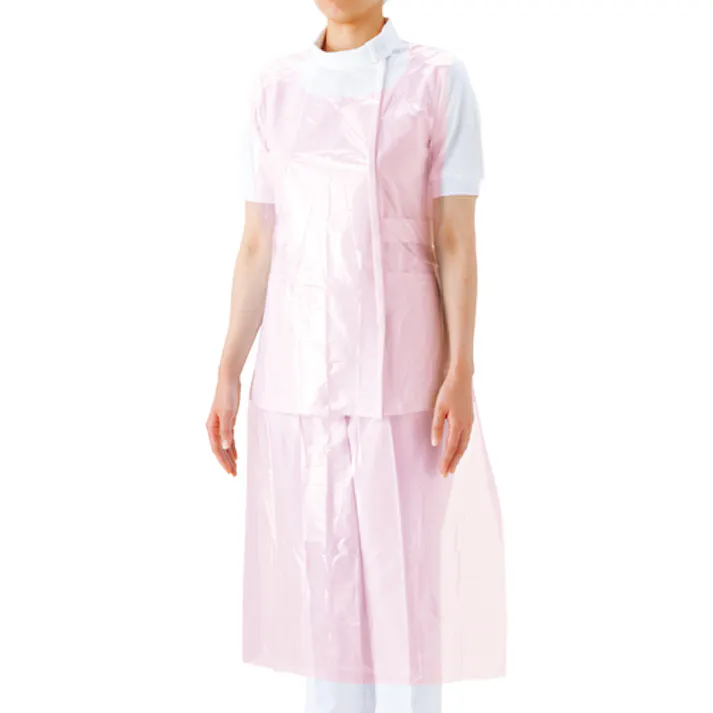 【CAINZ-DASH】サラヤ プラスチックエプロン袖なしピンク (50枚入) 51076【別送品】