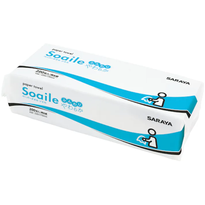 【CAINZ-DASH】サラヤ ペーパータオルソエル 200枚入りX42袋 51847【別送品】