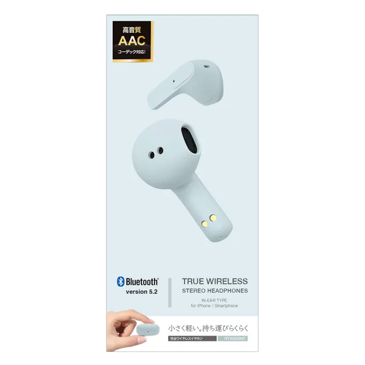 ラスタバナナ 完全ワイヤレスイヤホン AAC対応 ミント RTWS05MT