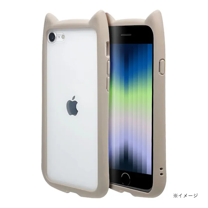 ラスタバナナ iPhone SE 第3世代 /SE 第2世代 /8/7 猫耳ケース ベージュ 6832IP247HB