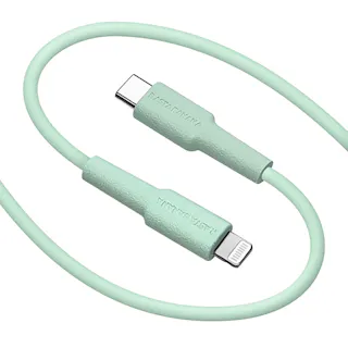 ラスタバナナ やわらかくて使いやすいケーブル type-Cライトニング 1.5m 緑