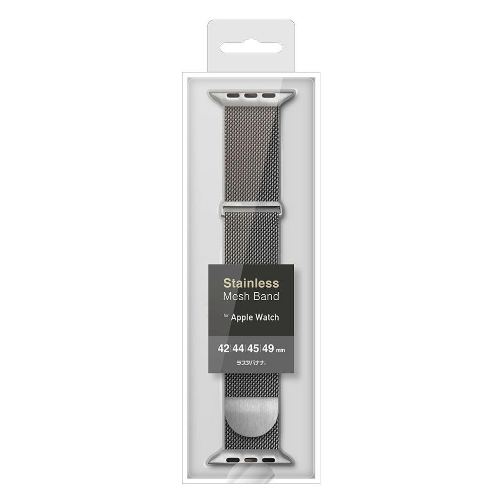 ラスタバナナ Apple Watch用ベルト ステンレシュメッシュ 42/44/45/49mm シルバー RBLAW4406SV