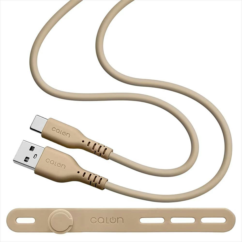 ラスタバナナ 柔らかシリコンケーブル 1.0m Type-A to Type-C calon トープ R10CAAC3A06TA