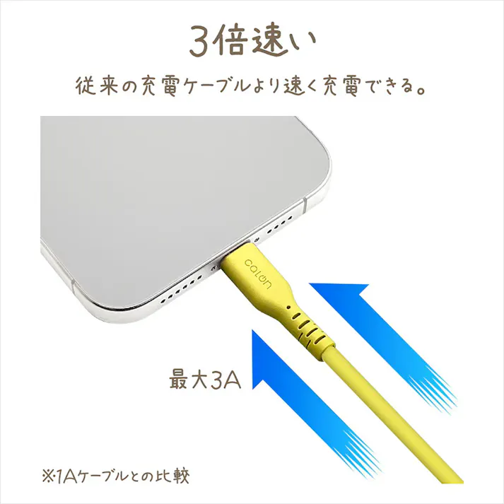 ラスタバナナ 柔らかシリコンケーブル 1.0m Type-A to Type-C calon トープ R10CAAC3A06TA