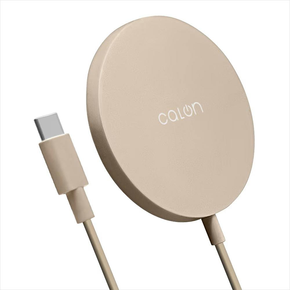 Type-Cケーブル直付ワイヤレスチャージャー 5/7.5/10/15W 1m トープ