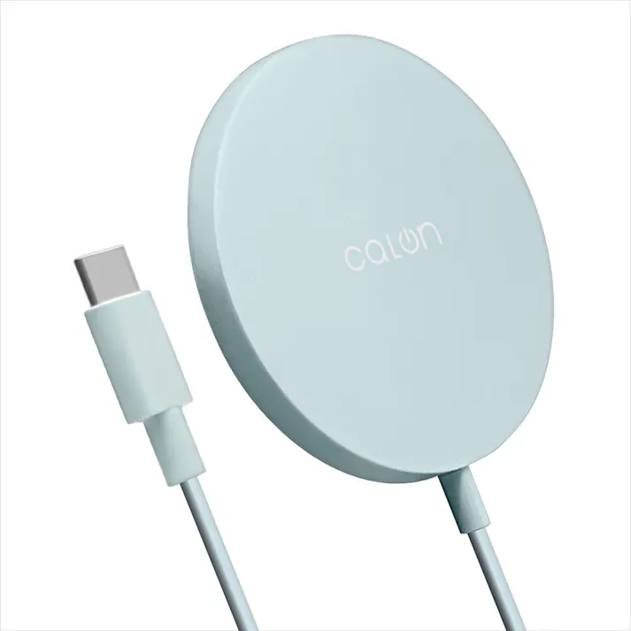 ラスタバナナ Type-Cケーブル直付ワイヤレスチャージャー 5/7.5/10/15W 1m スモーキーブルー