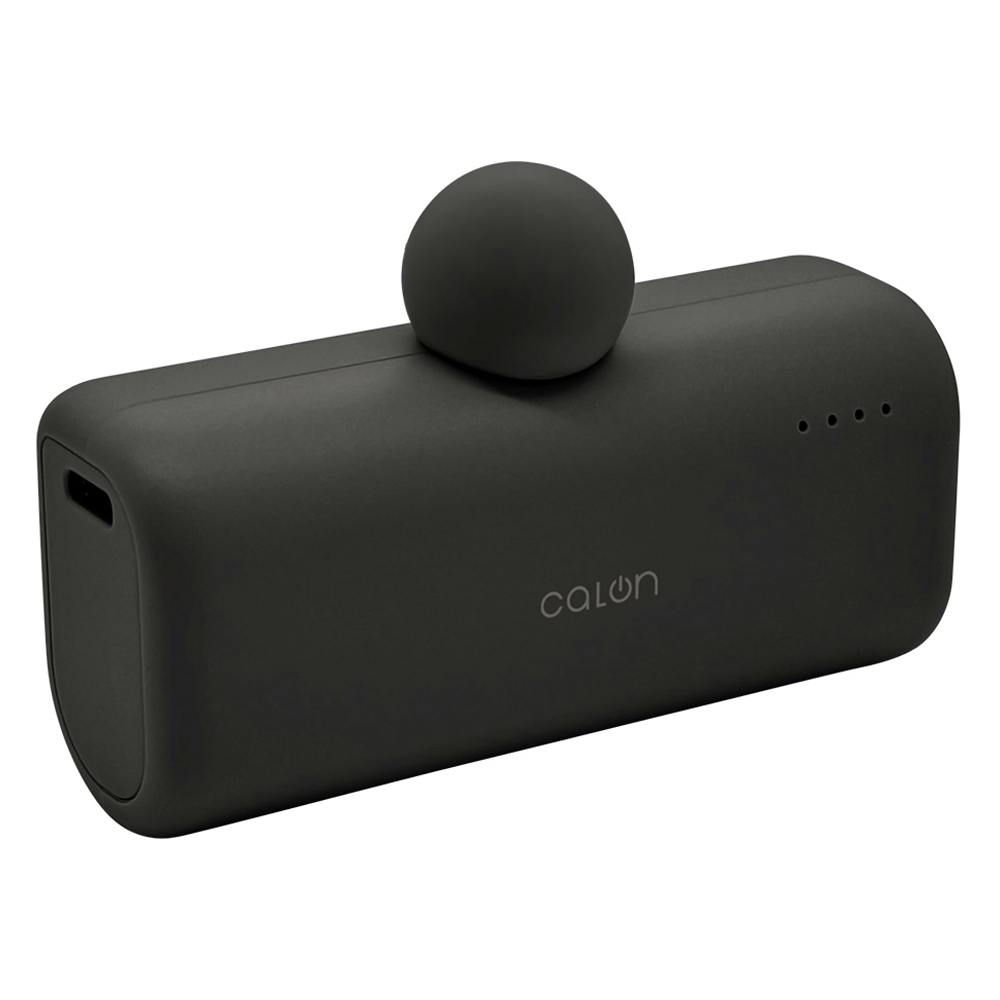 ラスタバナナ モバイルバッテリー 5000mAh USB Type-C 直付け 20W PD対応 calon チャコールグレー RLI050C20W02CGRY