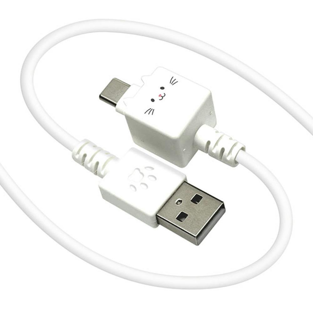 ラスタバナナ モバにゃー もちもちシリコンケーブル Type-A to Type-C 1m もちち