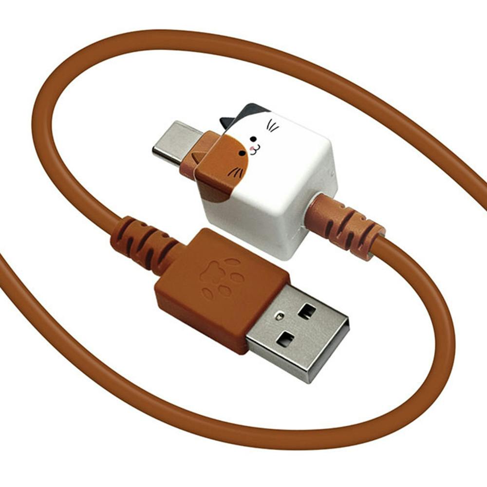 ラスタバナナ モバにゃー もちもちシリコンケーブル Type-A to Type-C 1m ミッケ