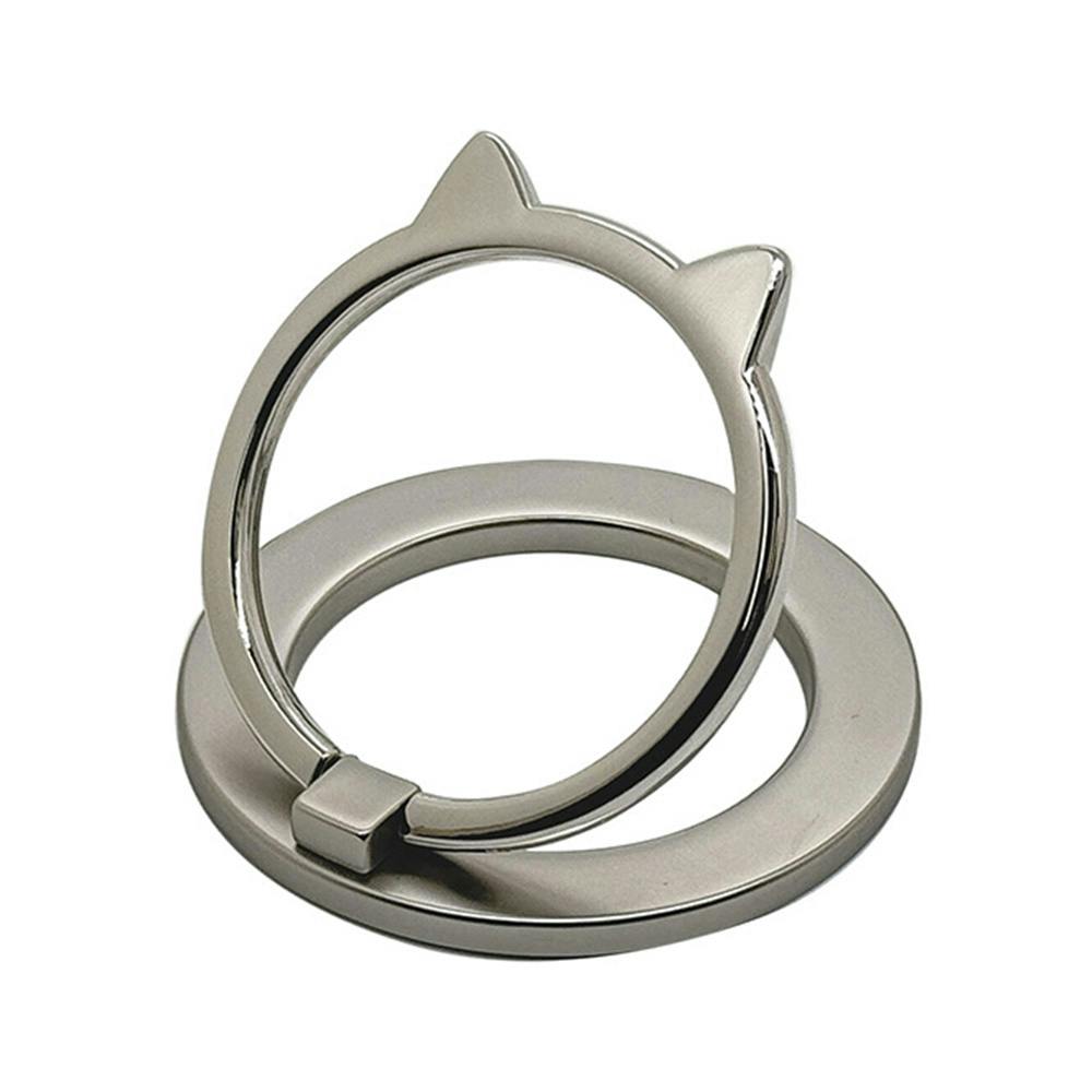 ラスタバナナ Magsafe用 猫型スマホリング NEKO no MAGNET RING 大 シルバー
